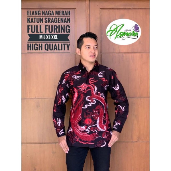 batik elang naga merah panjang
