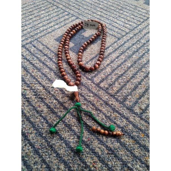 tasbih kokka bulat coklat rumbai ± 9 mm ( 9mm ) 99 butir ( kauka kaukah pukah pukaha kuka koka)