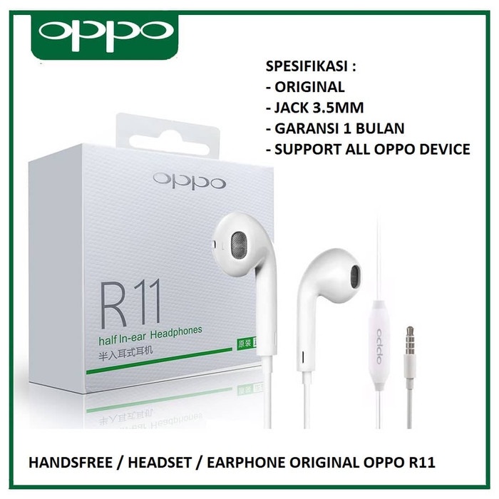 Headset Earphone OPPO ORIGINAL 100% Super Bass Oppo F1 F3 F5 F7 F9 F11