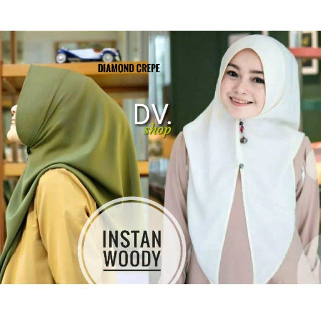 HIJAB INSTAN WOODY / DIAMOND CREPE INSTAN WOODY