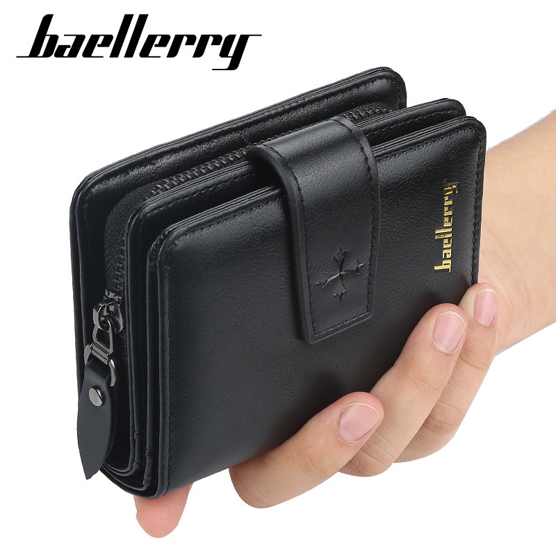 ORIGINAL BAELLERRY D9155 DOMPET LIPAT DENGAN SLETING BAHAN KULIT PU HIGH GRADE