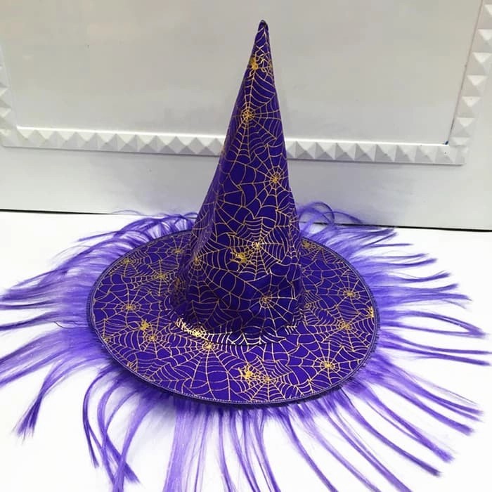 Topi Halloween Rumbai Murah Cosplay Hantu Nenek Sihir Topi Haloween