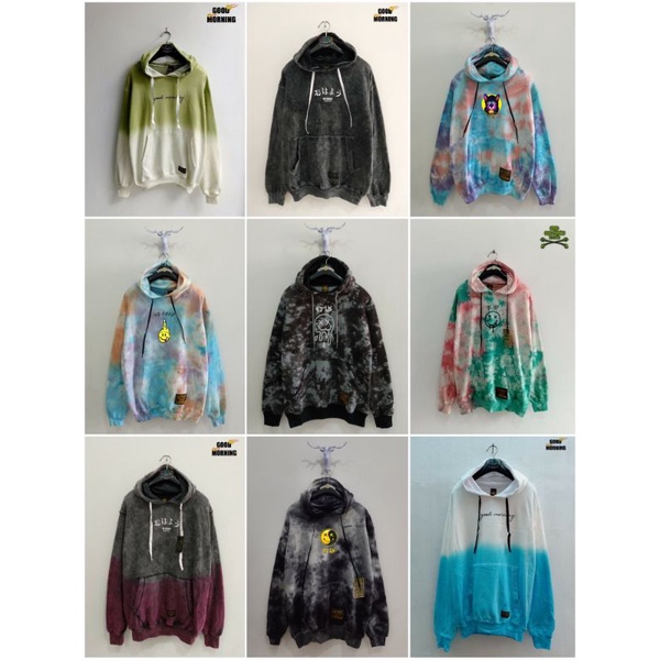HOODIE DISTRO PRIA ORIGINAL GOOD MORNING TIE DYE TERLARIS