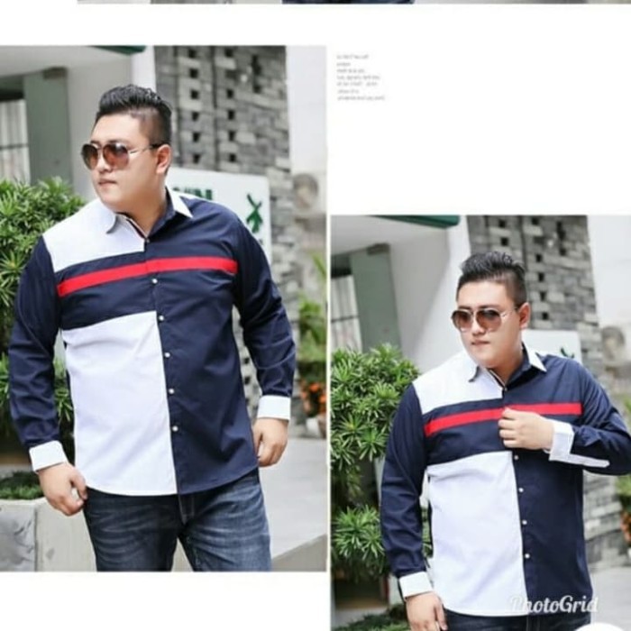Kemeja Formal Pria Lengan Panjang Motif Garis-garis Vertikal Bahan Velvet Untuk Musim Gugur Ke 64LJJ