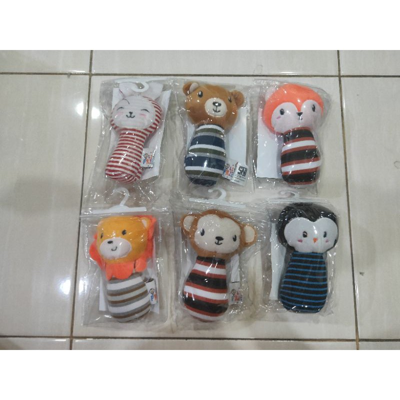 Little Friends Rattle Stick Karakter Mainan Bayi Bunyi Kerincingan Bayi