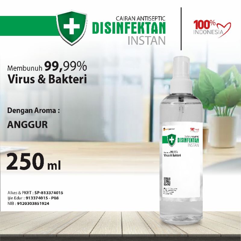 Desinfektan Instan aroma buah spray 250 ml