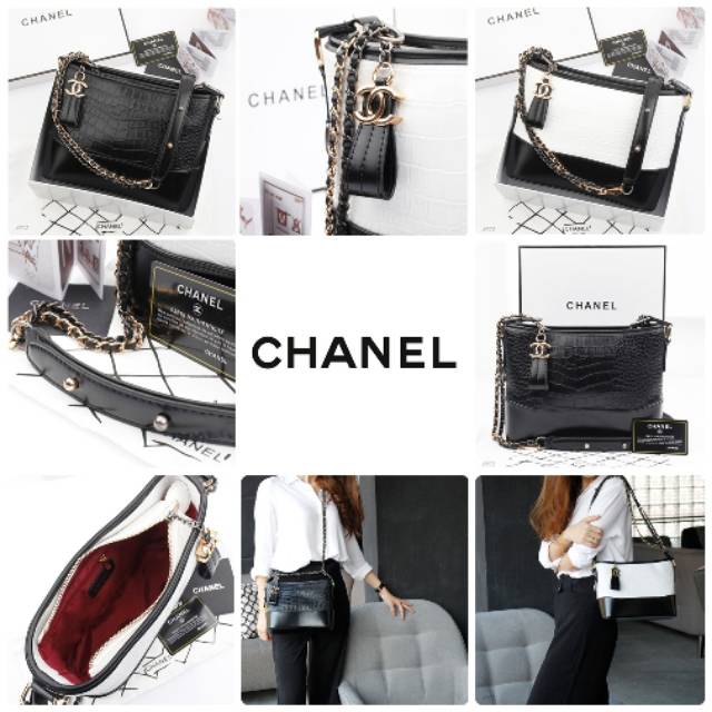 A.CHANEL Gabrielle Croco Bag Medium Hobo Bag Material Croco & Calfskin Leather 8872  (16)*