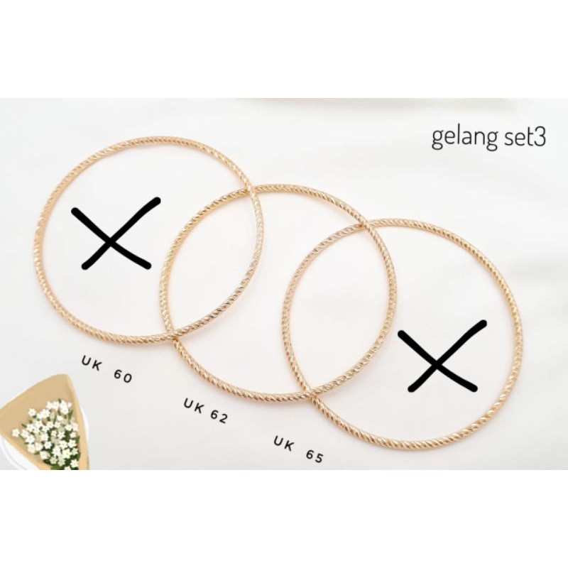Gelang Kolong Wanita Xuping Asli isi 3 lapis emas 18k