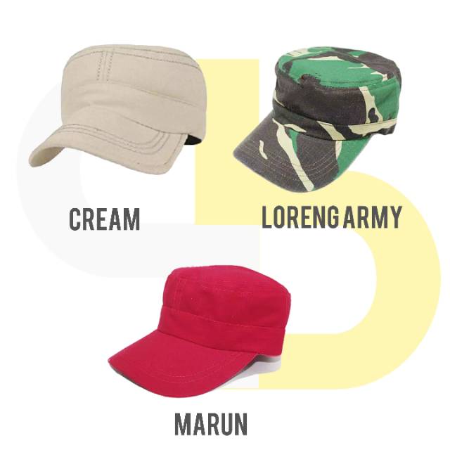 Topi Polos Komando Militer Army Tentara Polos