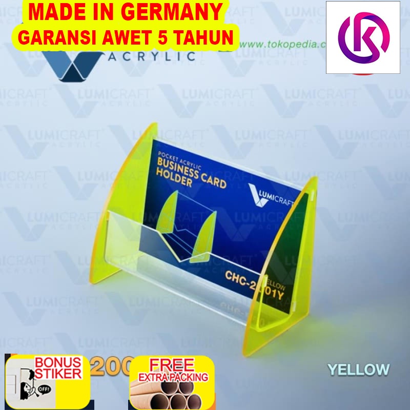 

Terlaris Tempat Kartu Nama / Name Card Holder Acrylic/Akrilik Pocket - Yellow