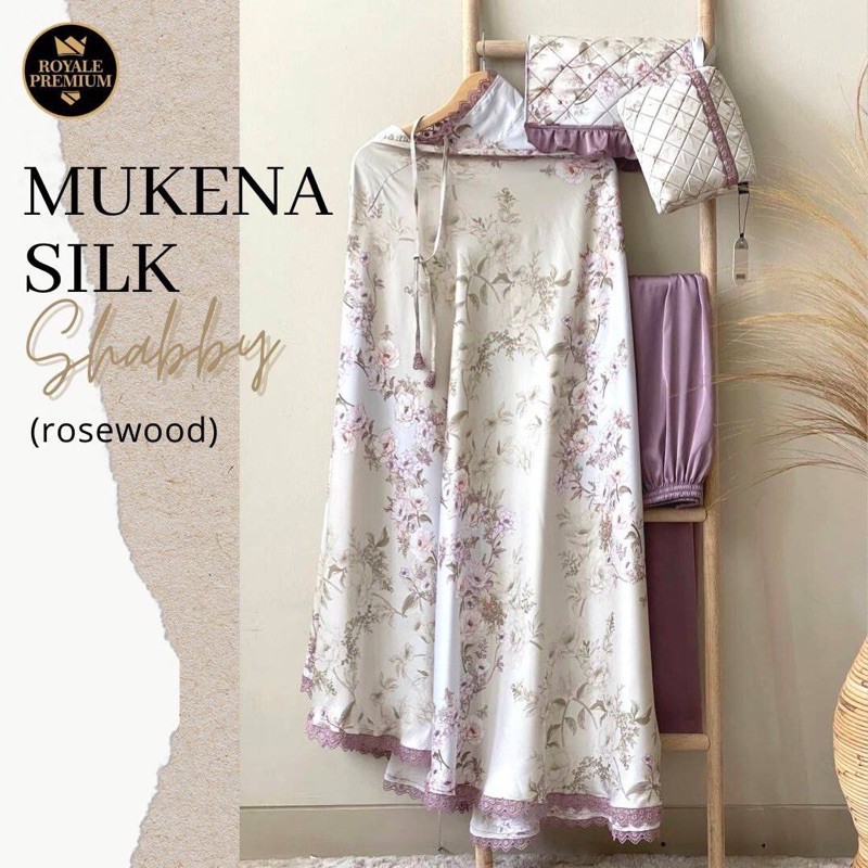 mukena silk shabby rosewood Royale premium