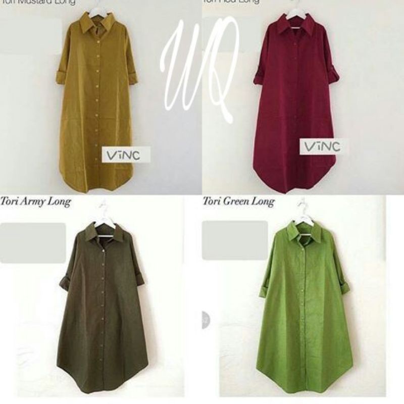 Tori long tunik pakaian wanita fashion muslim