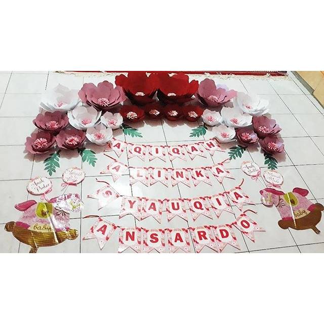 

Paket paper flower acara aqiqah
