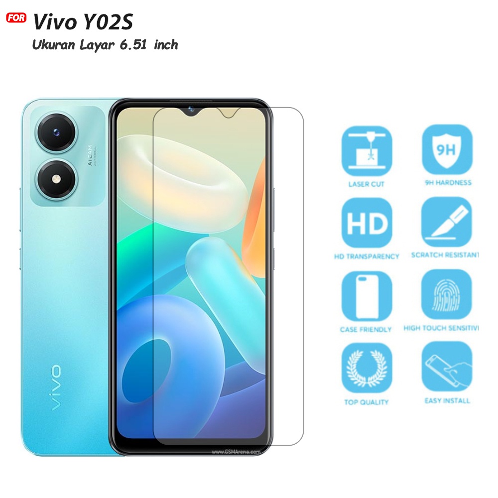 Tempered Glass Vivo Y02S - Anti Gores Kaca Premium Quality