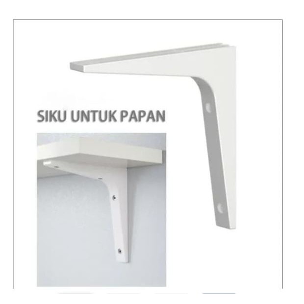 Papan Rak Kayu / Wall Bracket Holder / Braket Dinding Model Siku