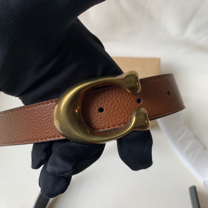 Coach Woman Belt Brown Pebble