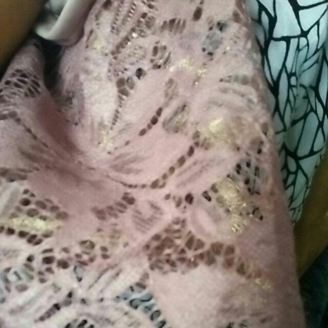 Setelan Pinkan Foil Dusty Nude Tanpa Glitter