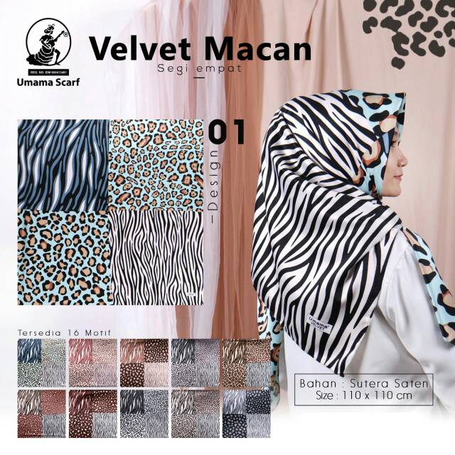 Jilbab hijab Velvet Macam umamascraf