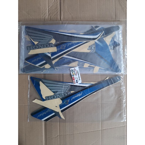 STIKER STRIPING LES BODY MOTOR HONDA MEGA PRO MEGAPRO MP MONO 2010 2011 2012 2013 BIRU
