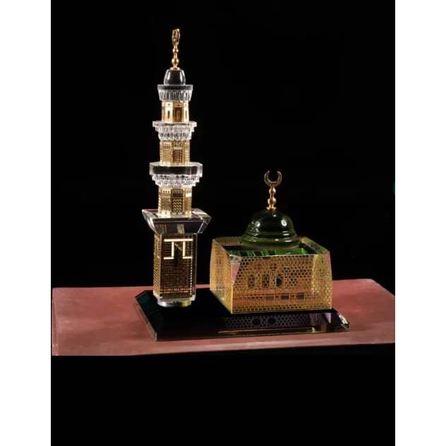 Kristal Miniatur Masjid Nabawi 1 Menara Kaca Promo