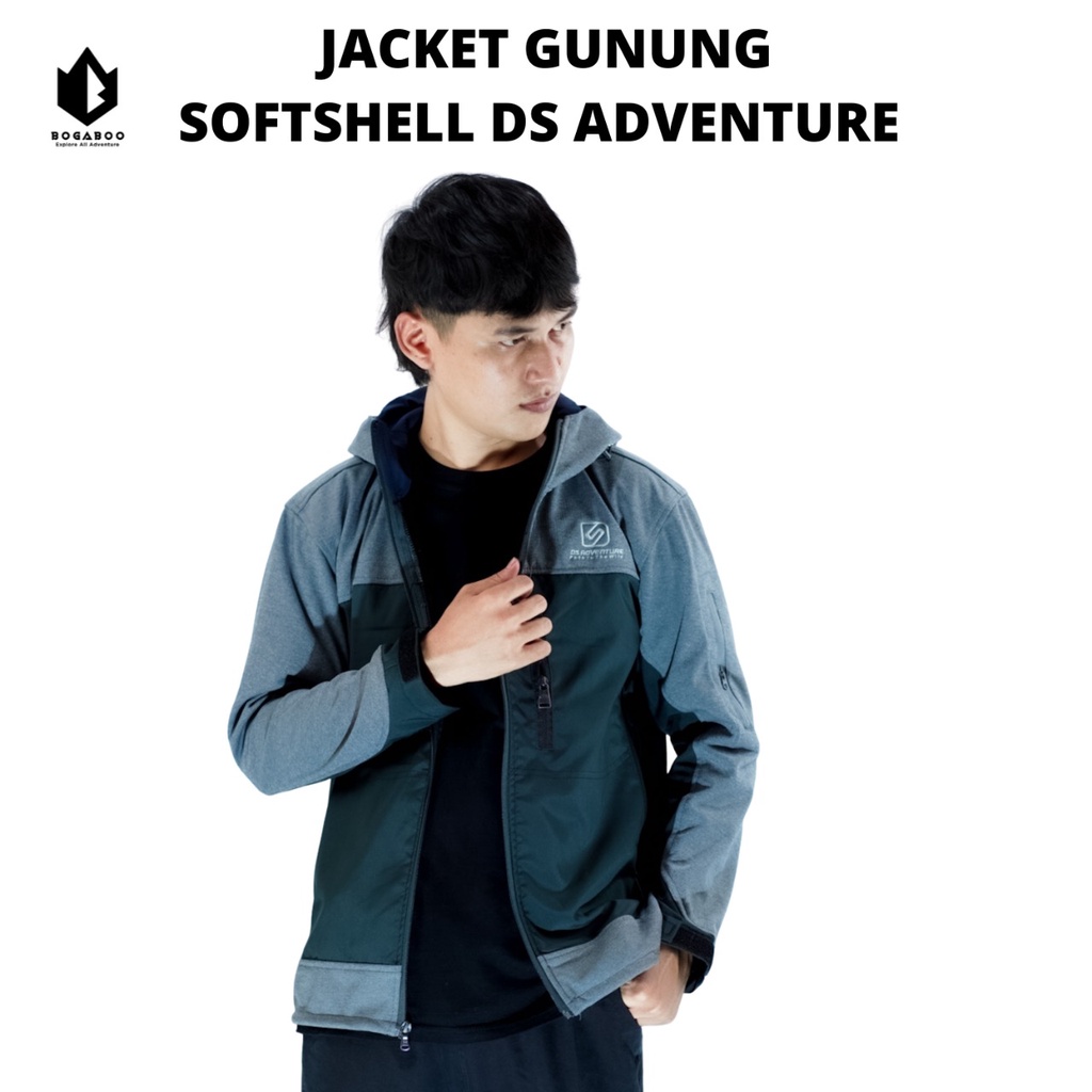 Bisa (COD) jaket sofshell merk DS ADVENTURE Jaket Gunung Jaket Running - JAKET SOPSEL - JAKET SOFSELL -Jaket Outdoor Jaket Lari Jaket Sepeda Jaket Softshell Jaket Softsell