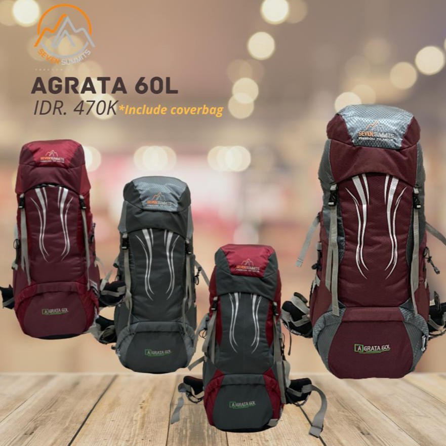 TAS CARRIER AGRATA 60L SEVEN SUMMITS/ TAS GUNUNG SEVEN SUMMITS