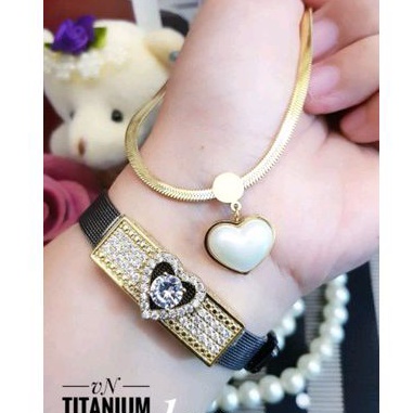 Titanium Set Perhiasan Wanita Love 68221