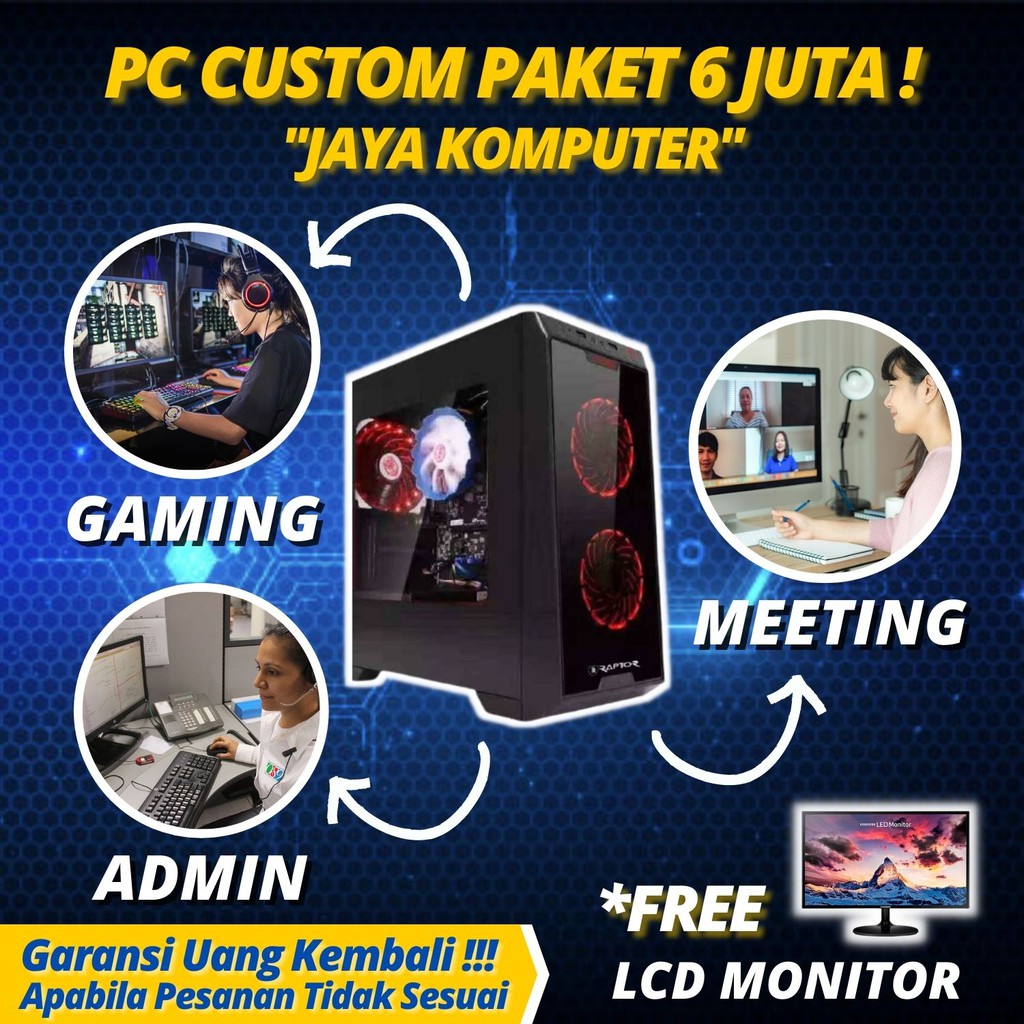Pc Computer Gaming full Set Murah Harga 6 Jutaan Shopee