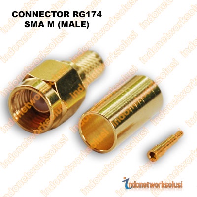 KONEKTOR CONNECTOR RG174 SMA M (MALE)