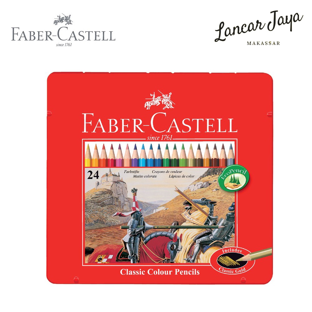 

Pensil Warna Faber Castell Classic Pencils Tin Case 24 Colour