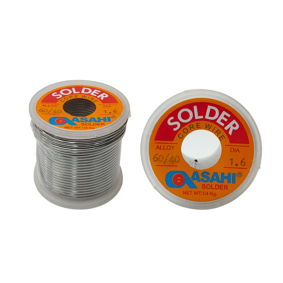 Timah Solder Asahi 1.6mm 1/4kg Timah Gulung 1.6 mm 1/4 kg Grade 60/40 Alloy 250gr