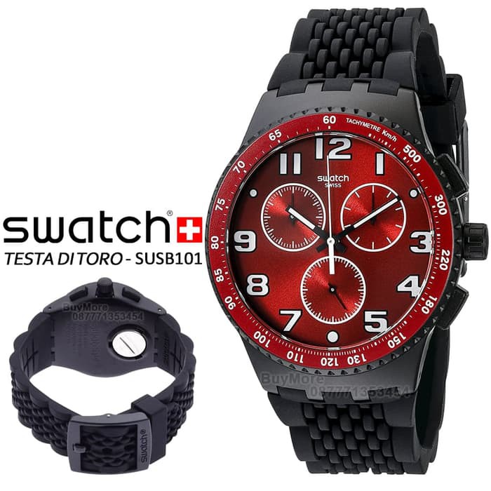 Swatch SUSB101 Original  Swatch Chrono Jam Tangan Pria Sporty Branded