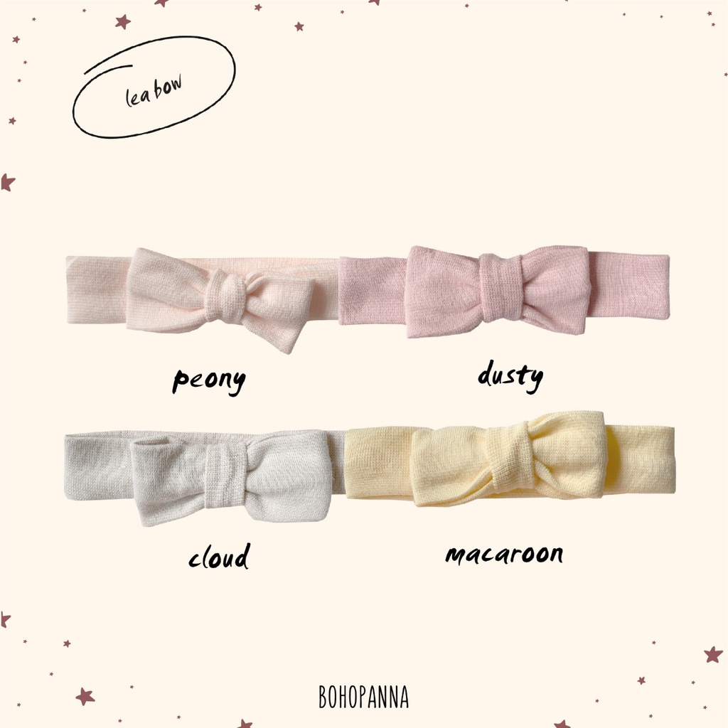 Bohopanna - Bow &amp; Lea Bow / Bandana Bayi dan Anak Perempuan