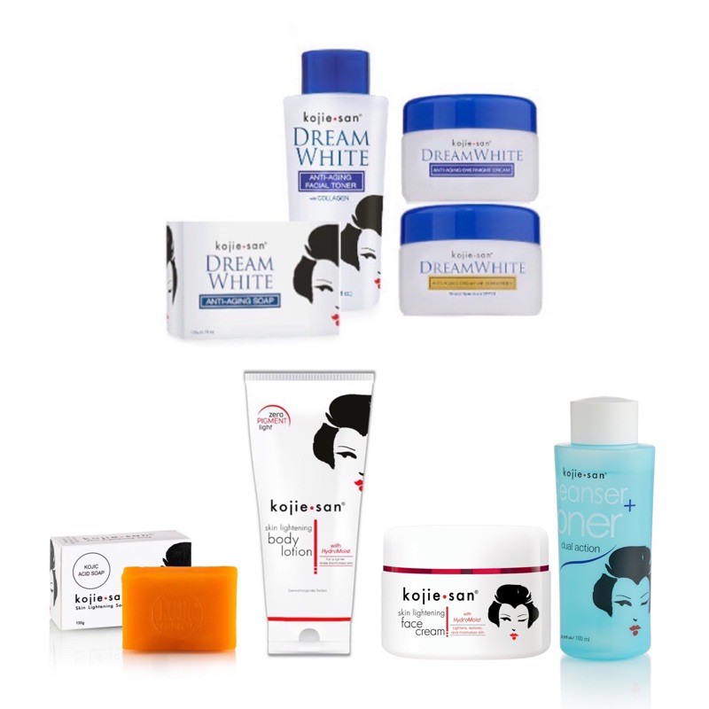 KOJIE SAN KOJIC ACID SOAP SABUN / KOJIE SAN WHITENING LOTION TONER CREAM & KOJIESAN DREAM WHITE