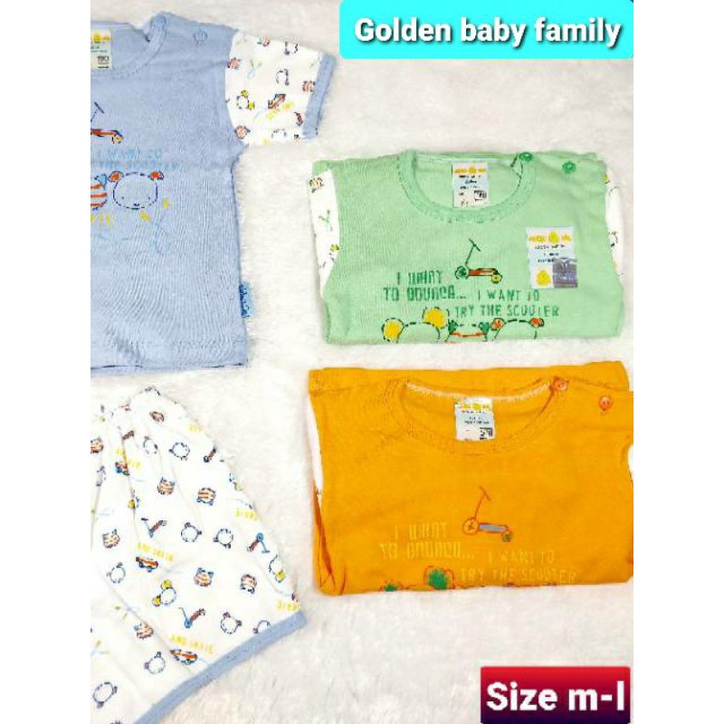 3 set Baju setelan Pendek  Chiko Cik bahan kaos katun Size M-L