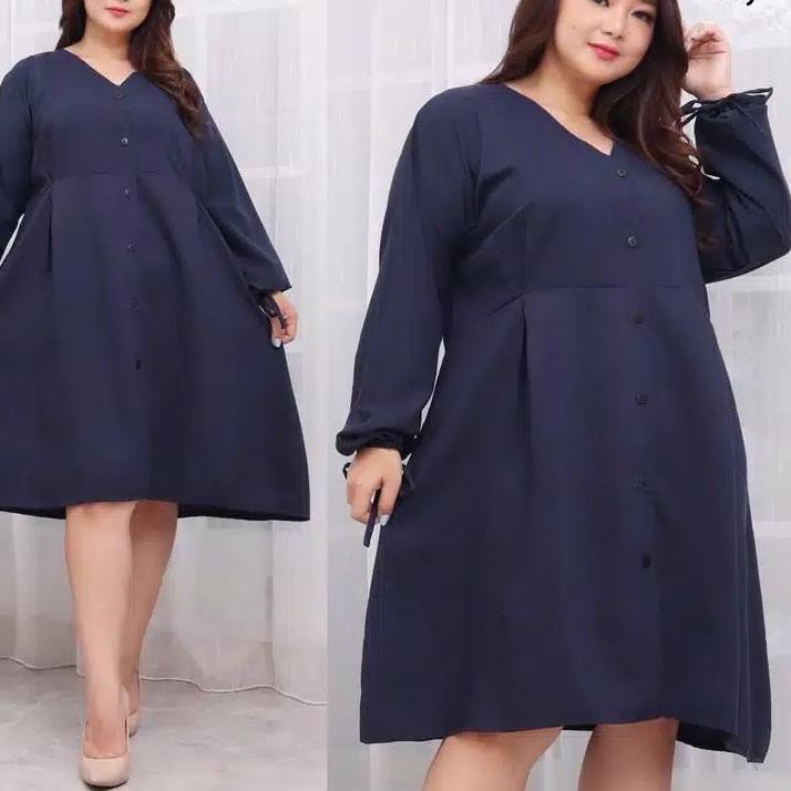 Produk Terbaru DRESS BIG SIZE JUMBO WANITA GEMUK IBU HAMIL MENYUSUI 5100 XXL XXXL DRESS PESTA BIGSIZ