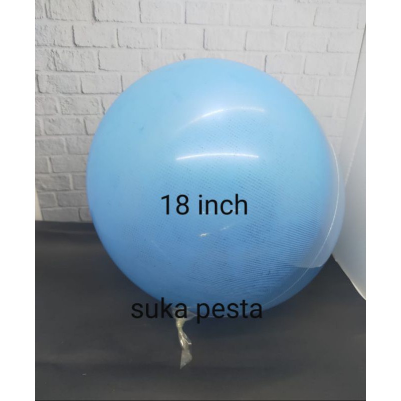 BALON PVC BOBO 18 INCH BIRU MUDA TRANSPARAN / BALON BOBO 18 INCH BIRU MUDA / BALON BOBO WARNA 18 INC