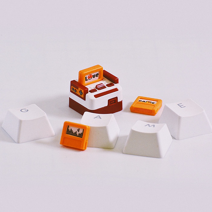 Famicom FC R4 Keycaps Keyboard Mekanik Mini Retro Klasik Custom