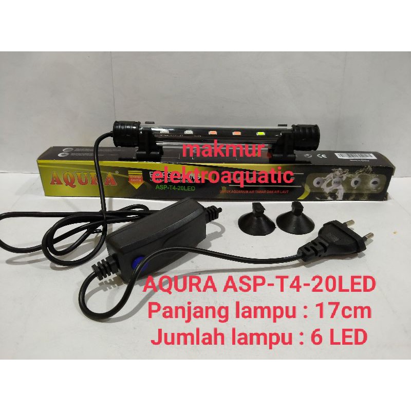 Lampu LED Aquarium Aquascape AQURA 20cm / Lampu Aquarium Celup Pakai Saklar On Off