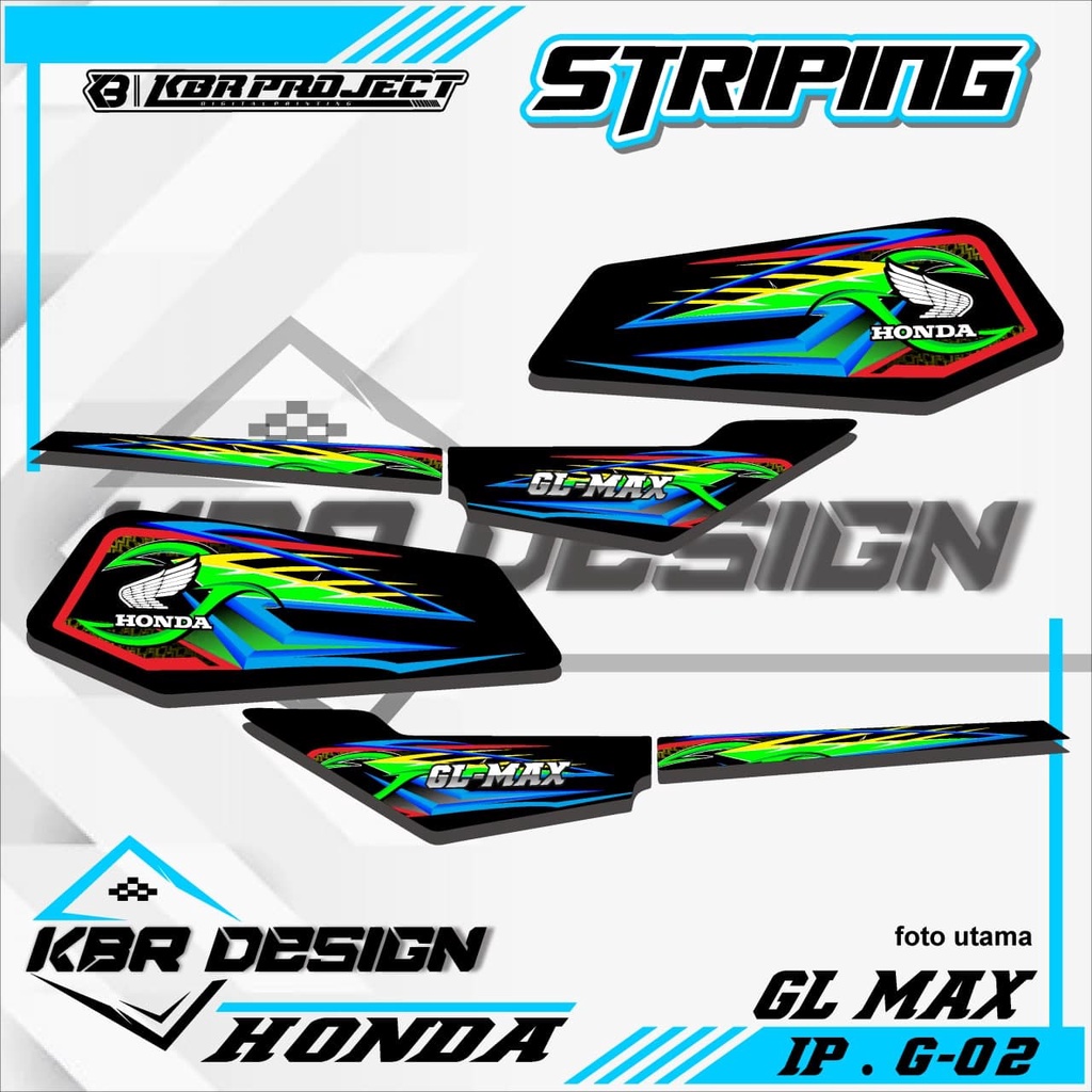 (COD) STICKER STRIPING MOTOR GL MAX - STICKER STRIPING GL MAX.02
