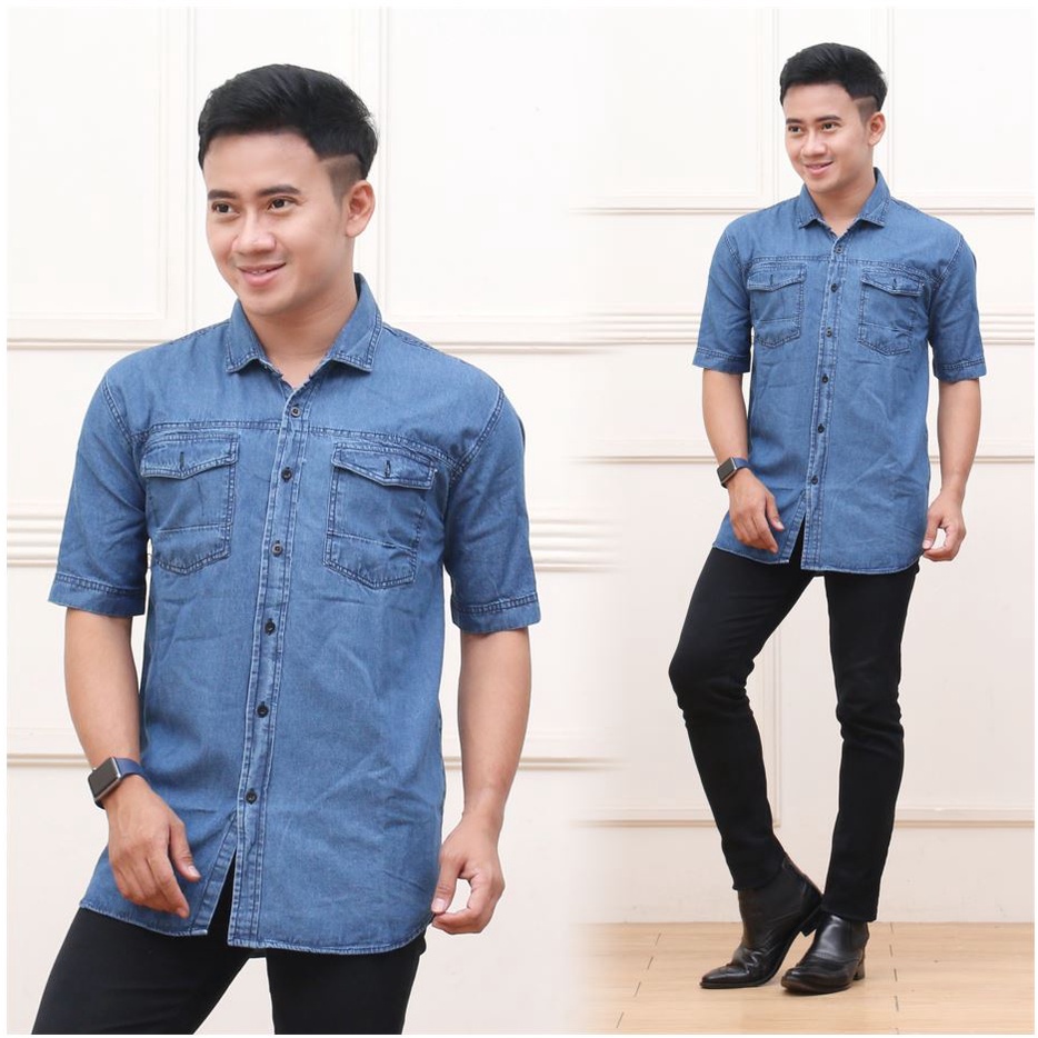 HEM JEANS PRIA LENGAN PANJANG DAN PENDEK PREMIUM ORIGINAL GBM