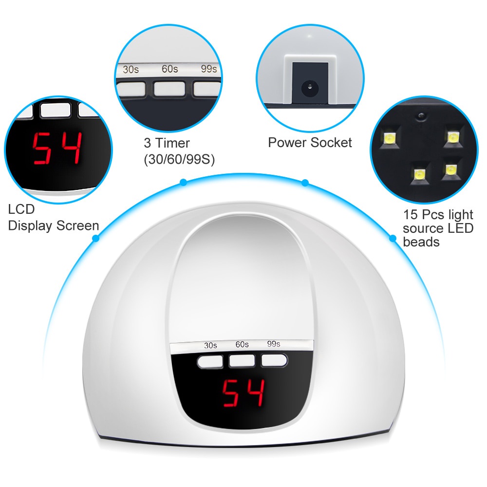 Alat Pengering Kutek Gel Kuku UV 18 LED SUN X5 54 Watt