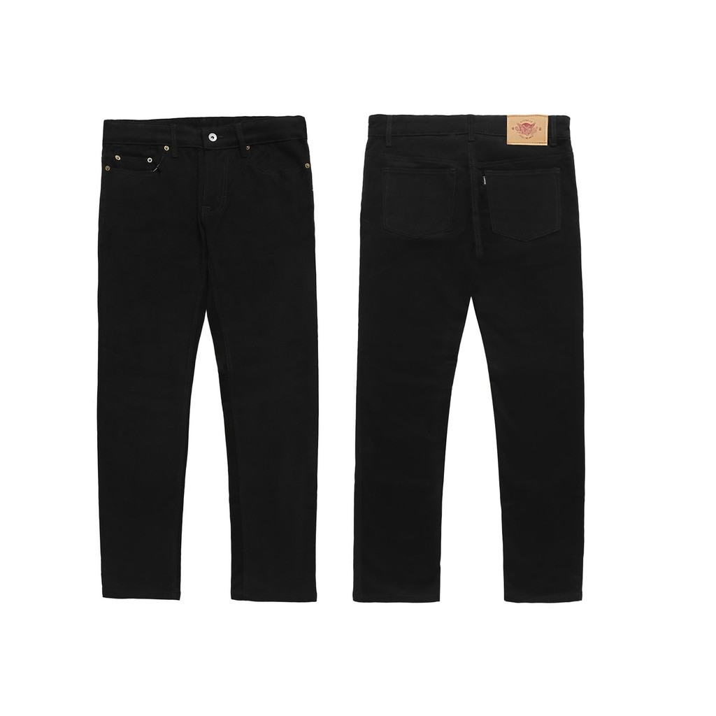 MORVIK DENIM PANTS BLACK SLIM STRAIGHT - CELANA JEANS - RAW DENIM