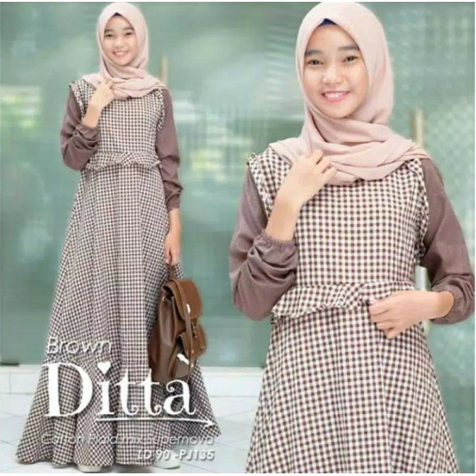 GAMIS BAJU DRESS MUSLIM REMAJA AKU KARISSA 2021 PREMIUM ITY CREPE POLOS CANTIK LEBARAN SIMPLE
