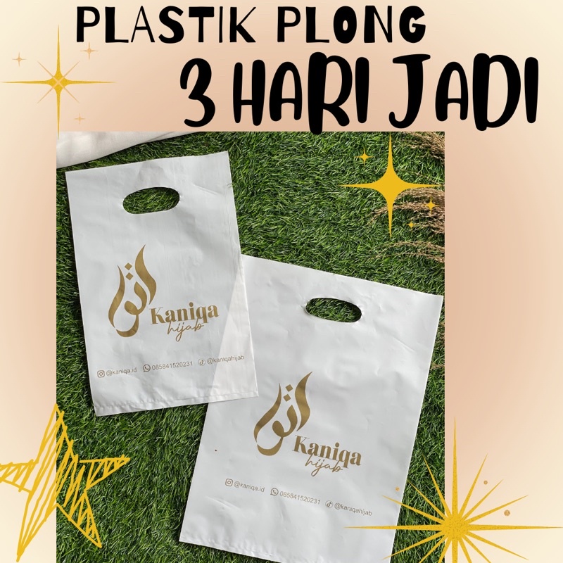 

PLASTIK PLONG HD/ PLASTIK SABLON/ 25x35 / FREE SABLON/ FREE DESAIN/ KANTONG PLASTIK SABLON/ PLASTIK