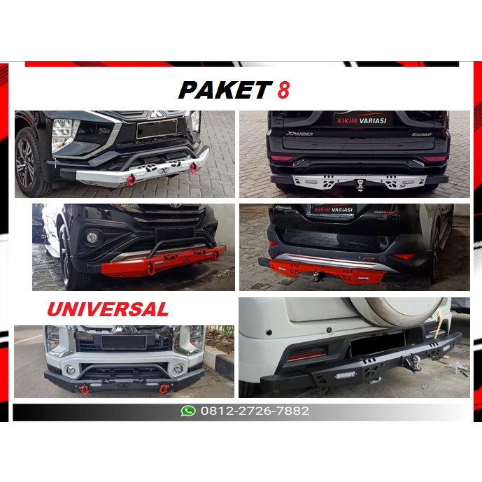 PAKET TANDUK CROOSGUARD BANTENG PLUS TOWING DEFENDER UNIVERSAL