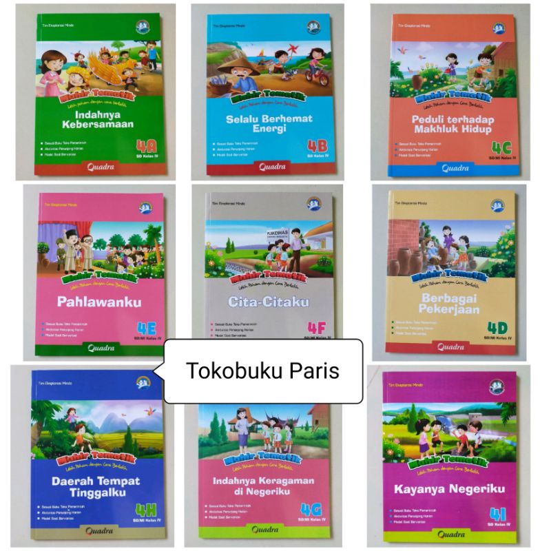 Mahir tematik sd/mi kelas 4A/4B/4C/4D/4E/4F/4G/4H/4I revisi K13 quadra