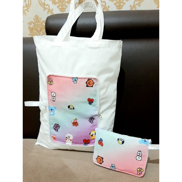 Kanvas Tas Lipat Foldable Bag Souvenir Custom