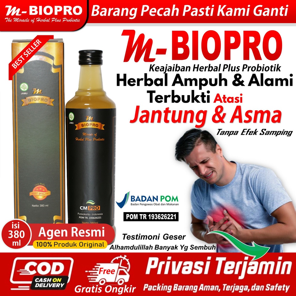 (BISA COD) Obat Herbal Jantung Alami Bengkak Koroner Berdebar M Biopro