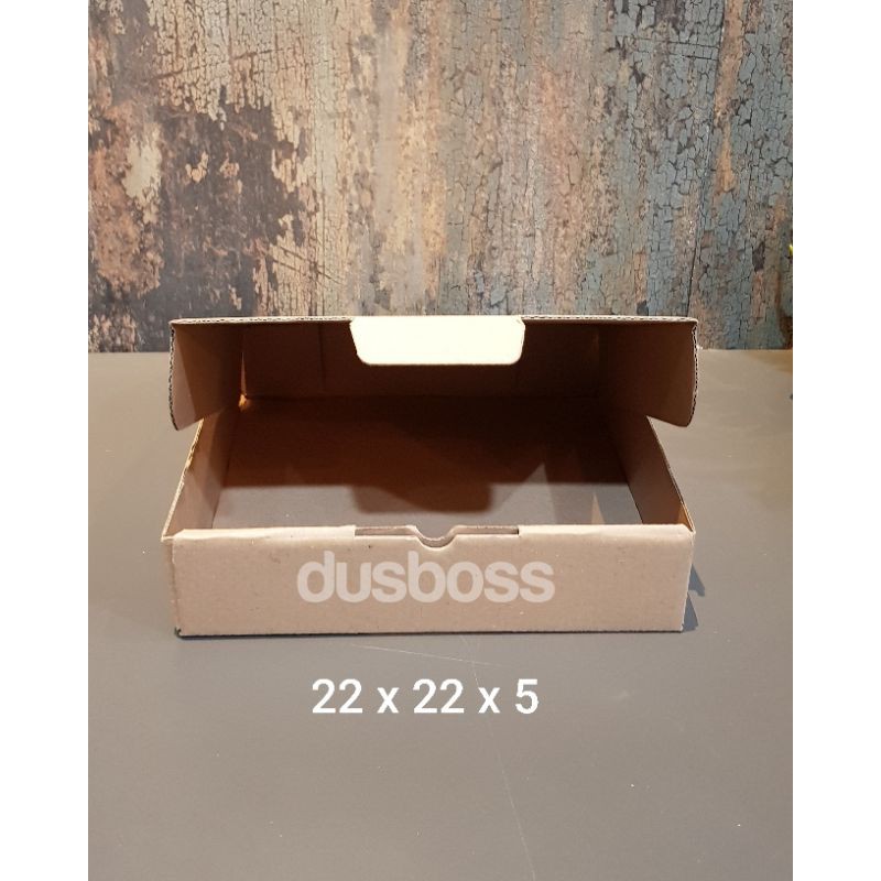 Kardus 22 x 22 x 5 cm....Die Cut kotak Kue tart -aksesoris-dll model box pizza-3
